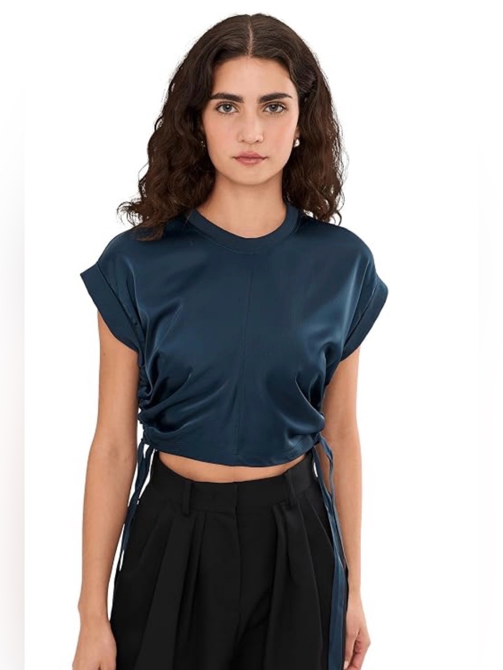 AllSaints Mira Satin Tee XS